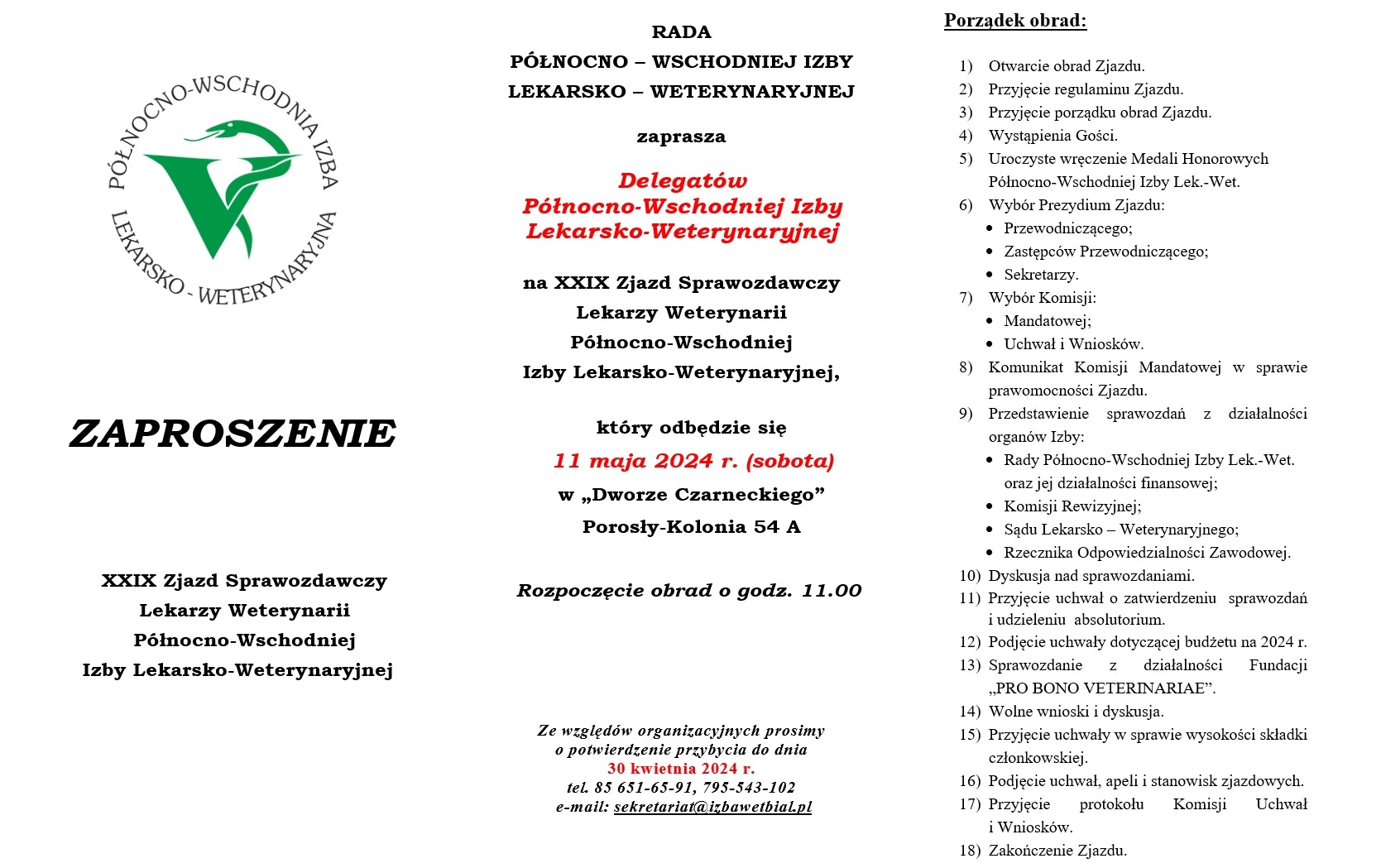 Zaproszenia na zjazd